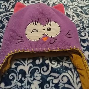 Purple and pink hat for girls